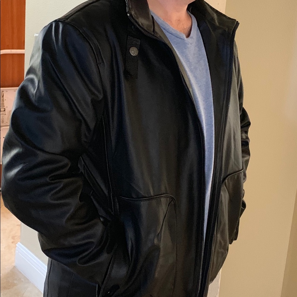 Men’s Armani Colleczioni Leather Jacket